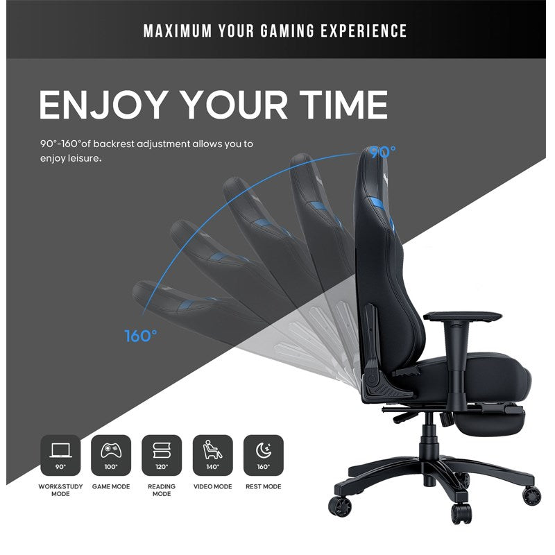 Andaseat Luna Pro with Footrest, Large Gaming Chair, PVC Leather Andaseat Luna Pro with Footrest, Large Gaming Chair, PVC Leather